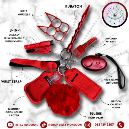 Crimson Queen Safety Keychain