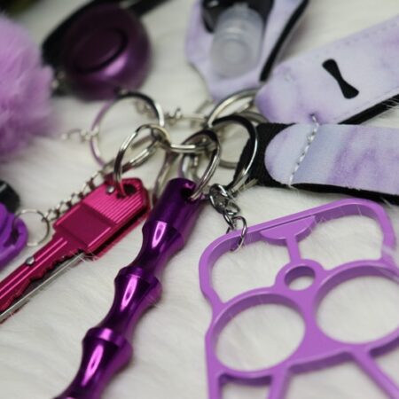 Lavender Marble Bella Monsoon Safety Keyring