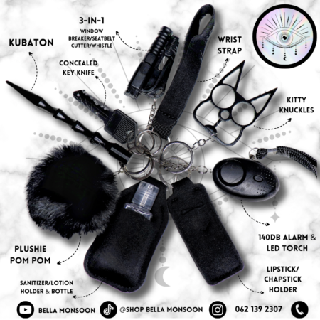 Onyx Black Safety Keychain